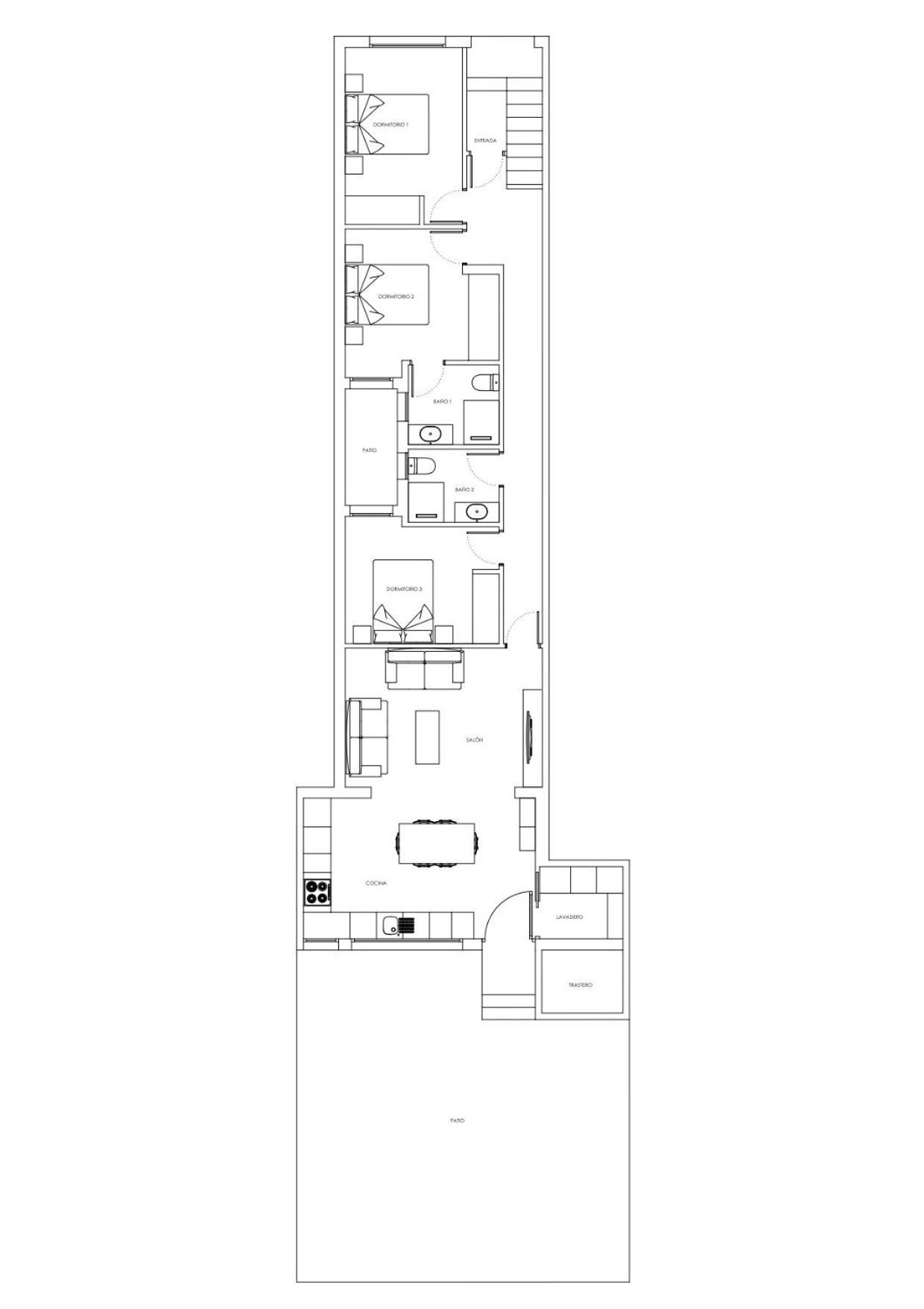 Апартаменты Acogedora Casa Con Patio En Эль-Тьембло Экстерьер фото